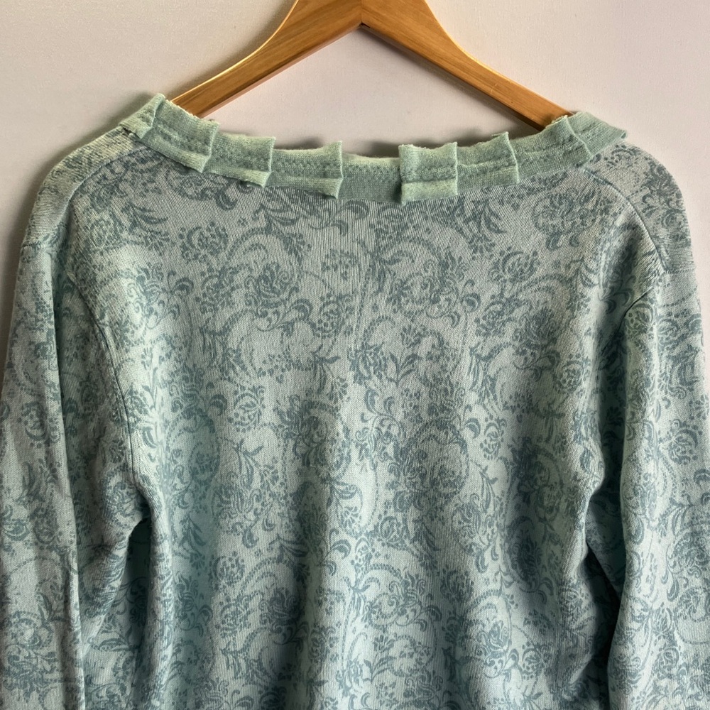 Echo Mint Green Patterned Cardigan - image 5